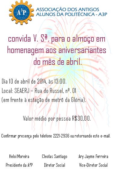 Almoço de aniversariantes de abril
